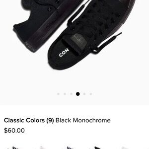 Converse Black Low-Top Monochrome Sneakers